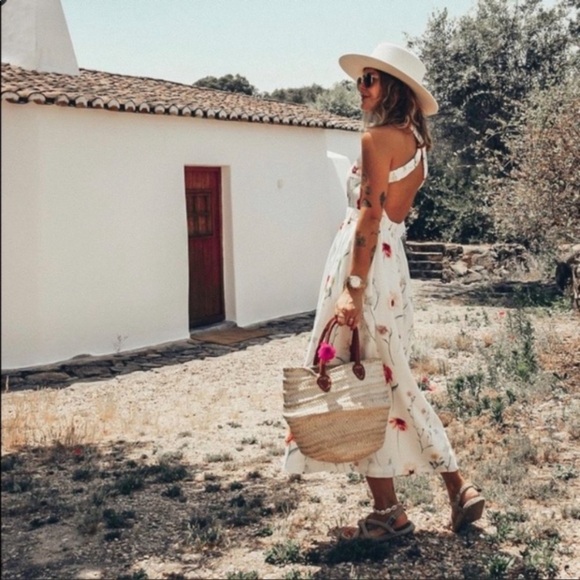 H&M Meadow Collection Linen Blend Dress Bloggers Fav - Picture 6 of 16